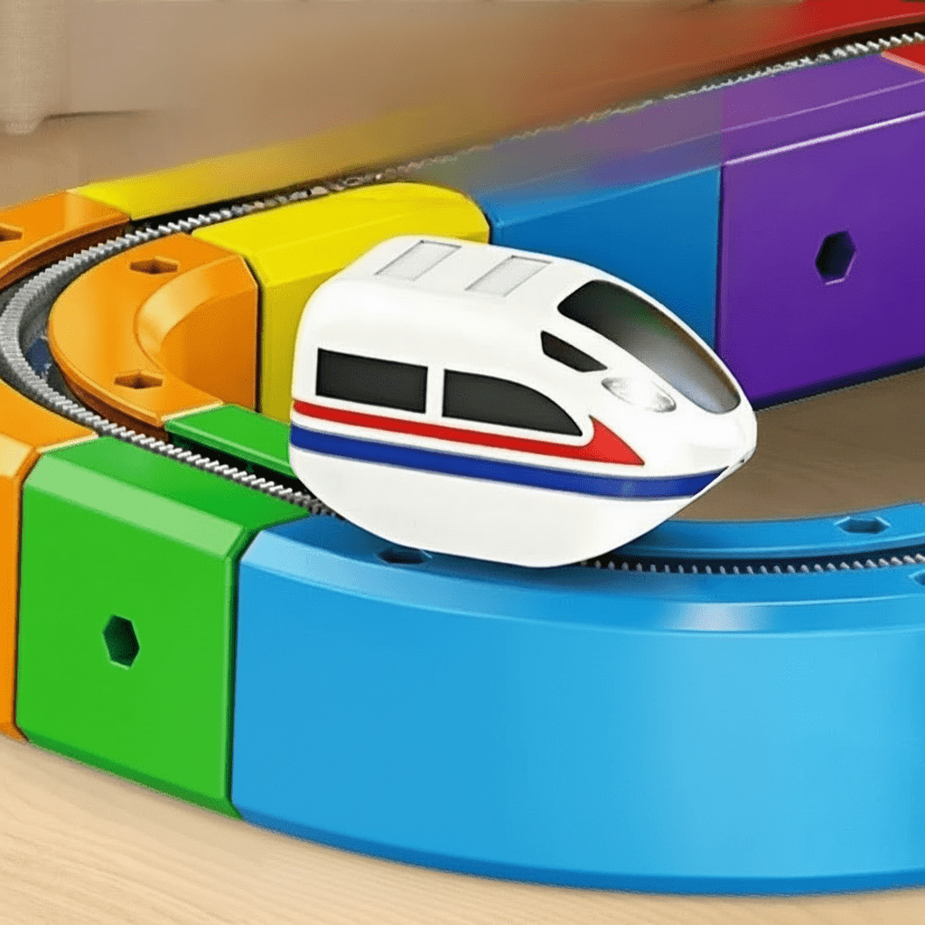 KidSmart 3D Train Building Set with Rechargeable Engine