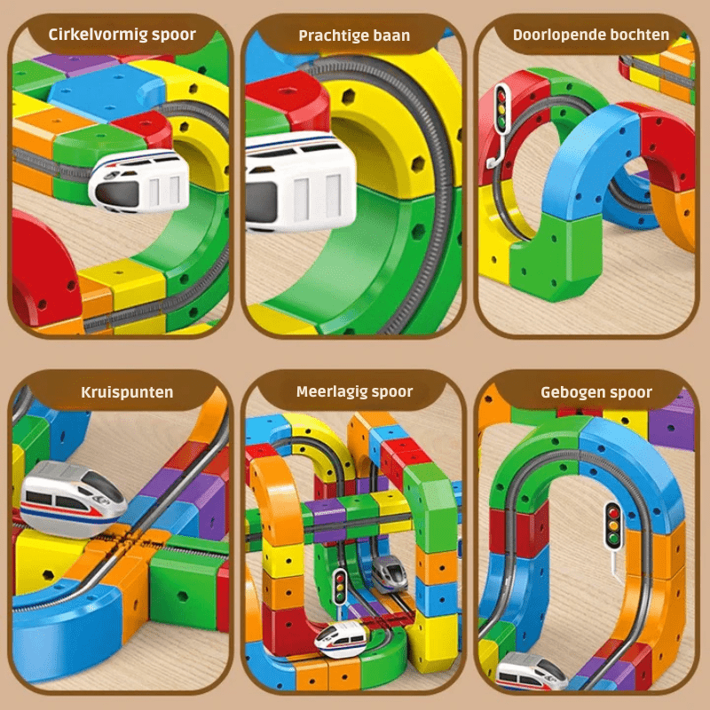 KidSmart 3D Train Building Set with Rechargeable Engine