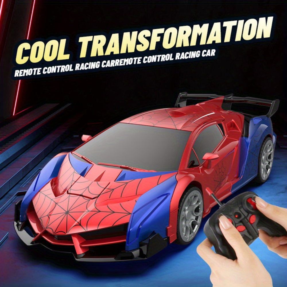 Transforming Robot Car with LED Lights - Remote Control Fun