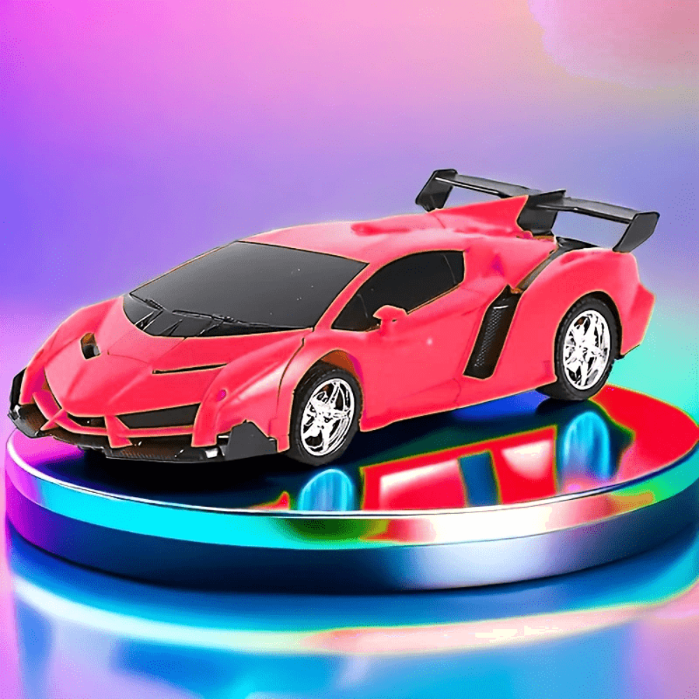 Transforming Robot Car with LED Lights - Remote Control Fun