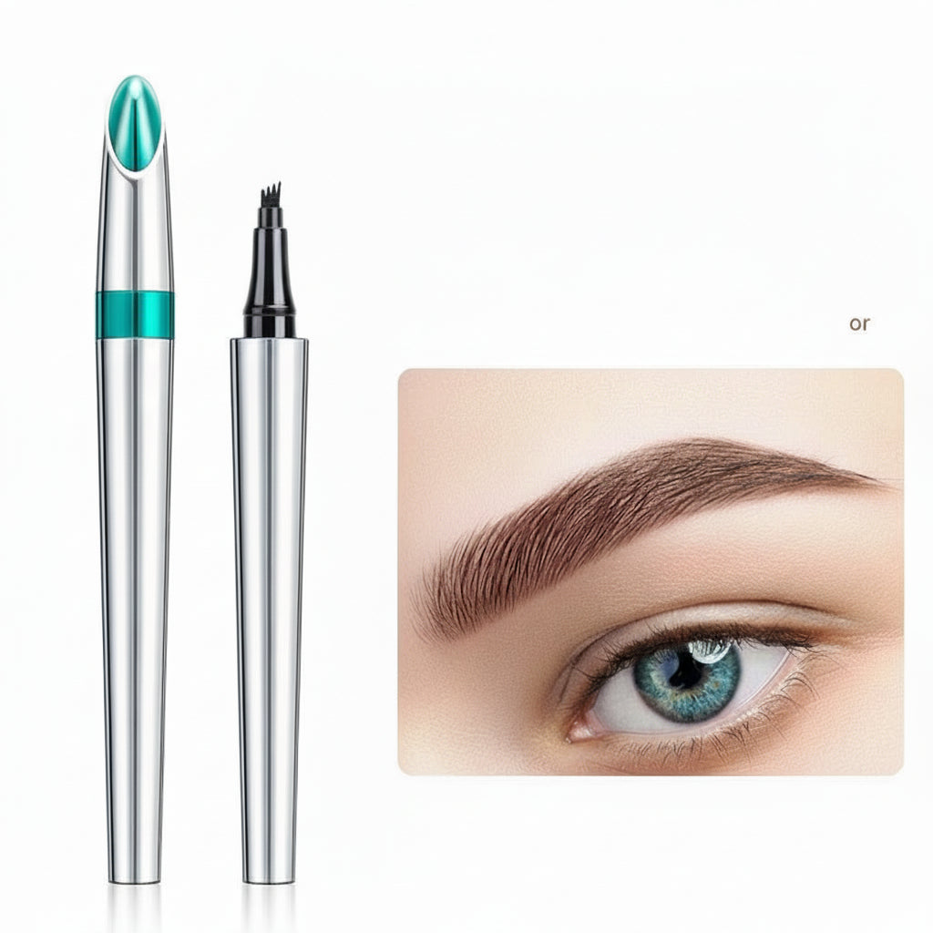 Waterproof Brow Definition Pen with 4-Fine Tip for Natural Finish