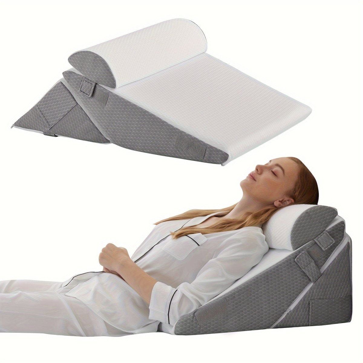 CloudSupport Adjustable Foam Wedge Pillow for Back and Leg Comfort