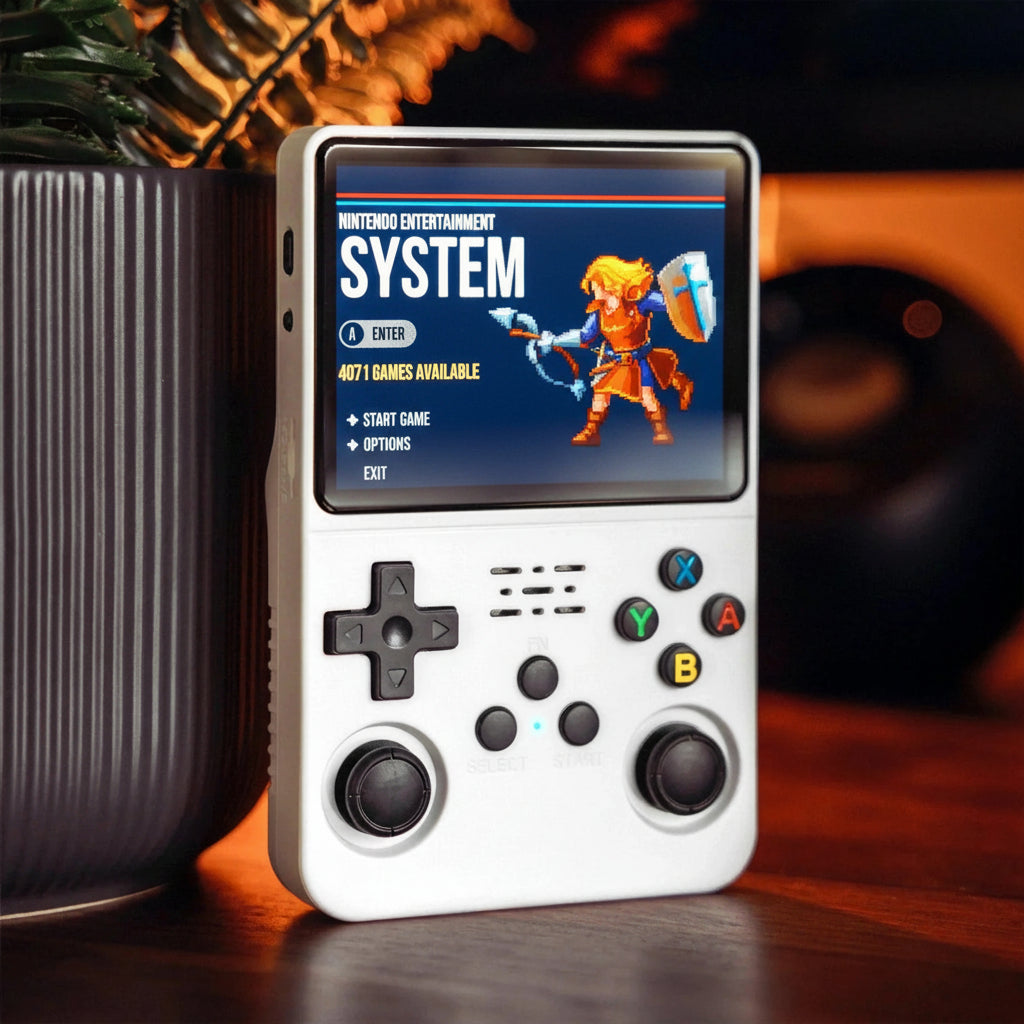 Compact Retro Gaming Console with Vibrant Display
