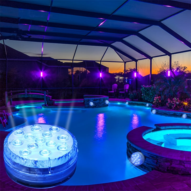 Submersible RGB LED Pool Lights with Remote – Waterproof Floating Illumination
