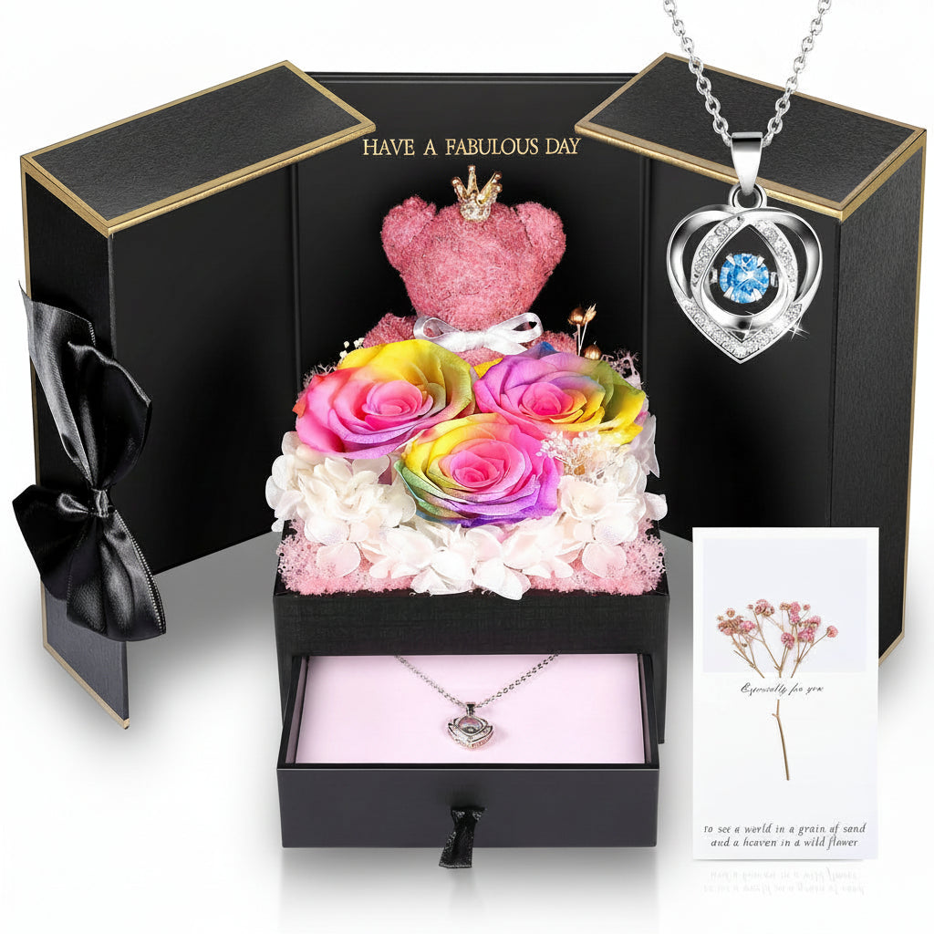 Eternal Rose Heart Keepsake with Secret Love Pendant