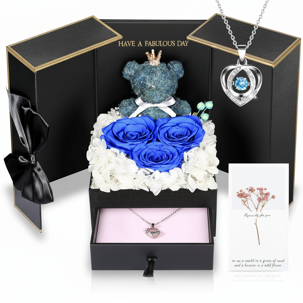 Eternal Rose Heart Keepsake with Secret Love Pendant