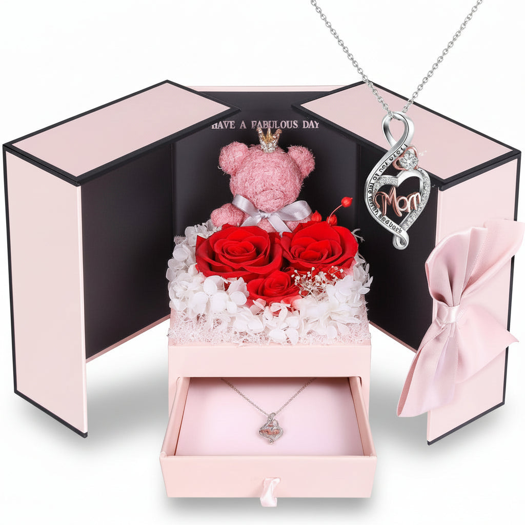 Eternal Rose Heart Keepsake with Secret Love Pendant