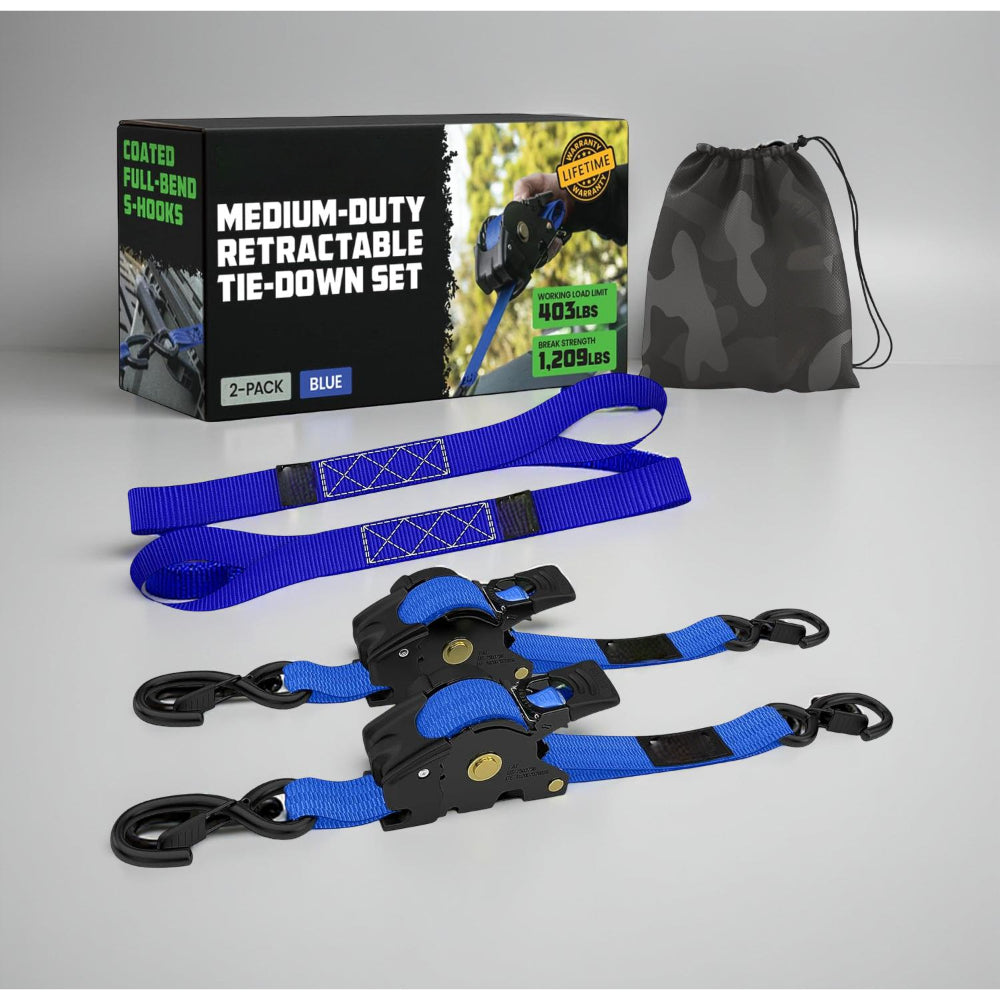 Heavy-Duty Cargo Tie-Down System with Automatic Hooks