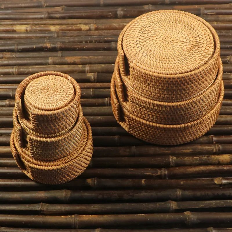 Elegant Rattan Coasters - Protect Your Surfaces in Style