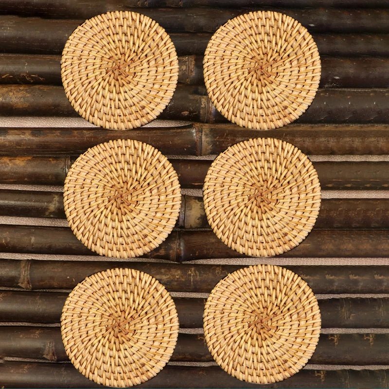 Elegant Rattan Coasters - Protect Your Surfaces in Style