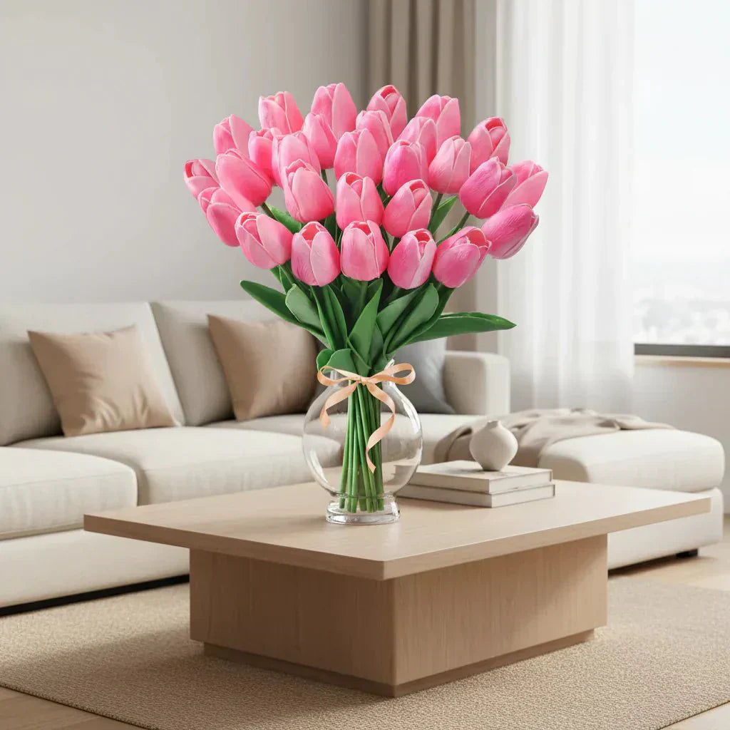 LuxePetal Faux Tulips for Timeless Home Elegance