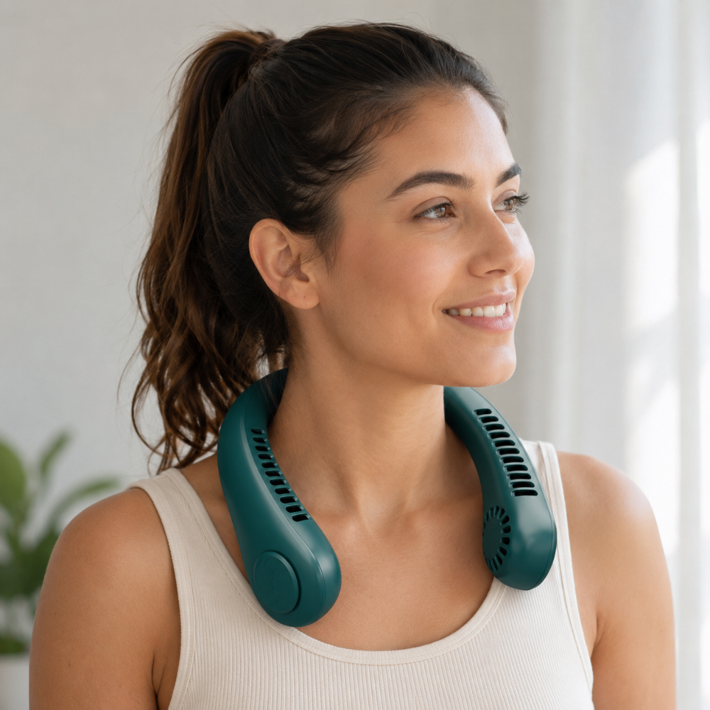 Wearable Rechargeable Neck Breeze Fan for Ultimate Comfort
