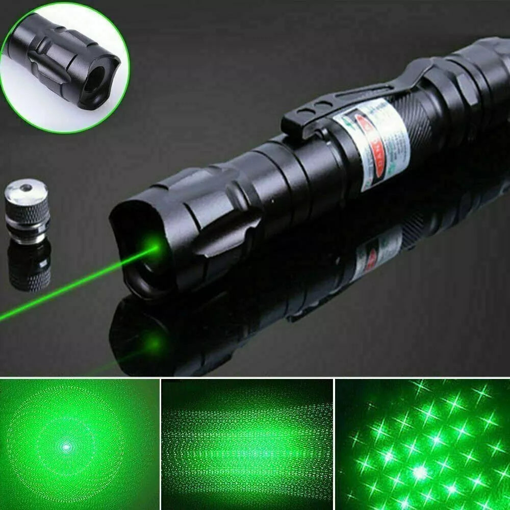 High-Performance Green Laser Pointer with USB Rechargeable Battery