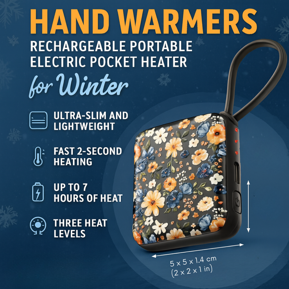 Charming Portable Electric Hand Warmer with Rechargeable Battery