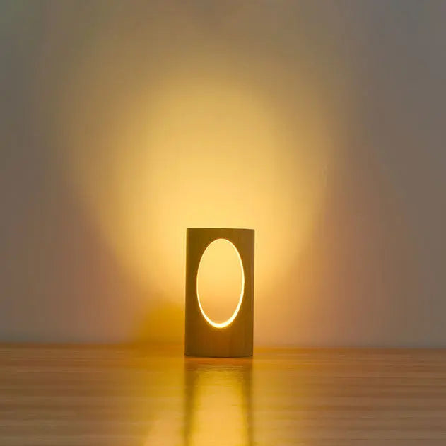 Sleek Wooden LED Table Lamp for Cozy Spaces