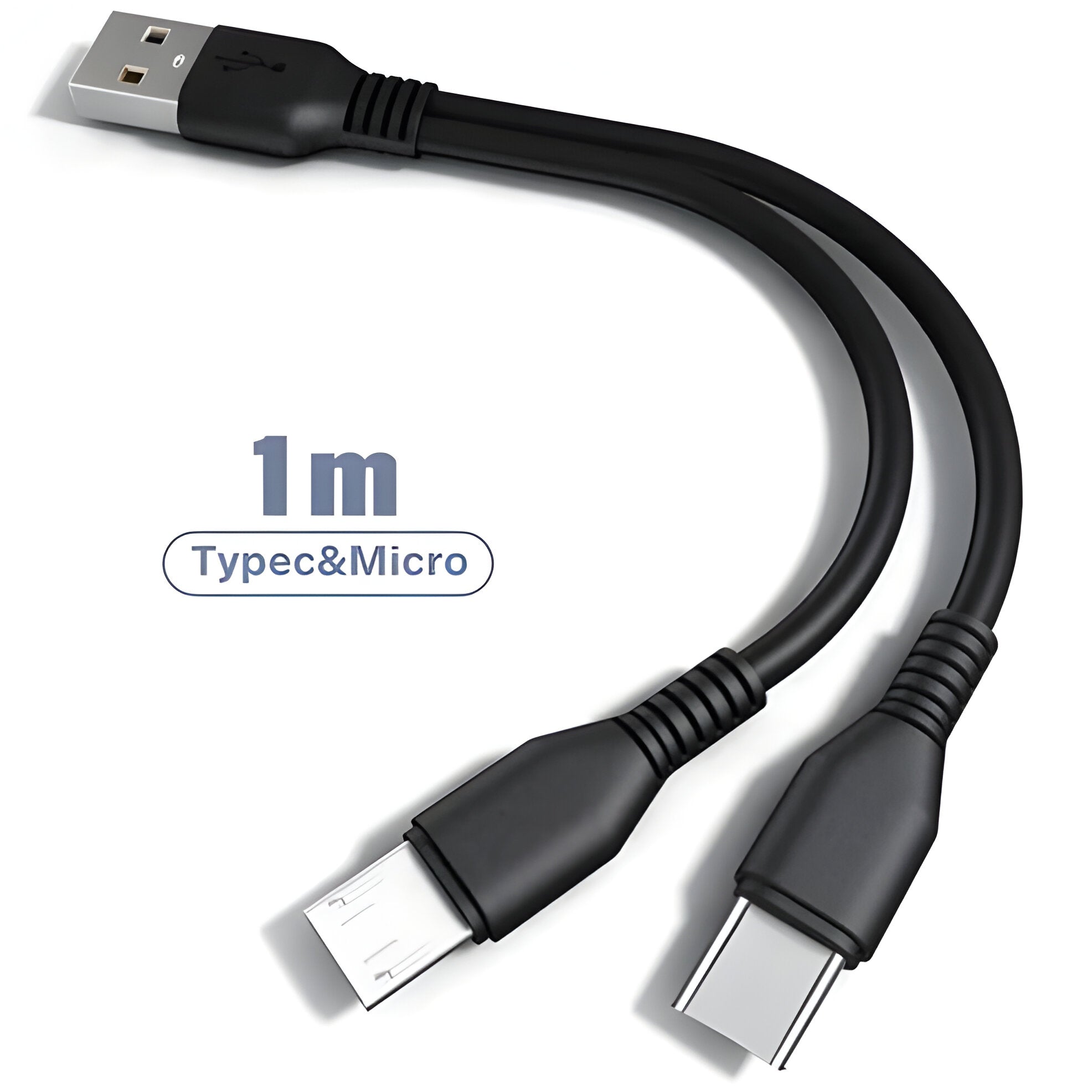 Multi-Port USB Charging Cable - 2-in-1 Design