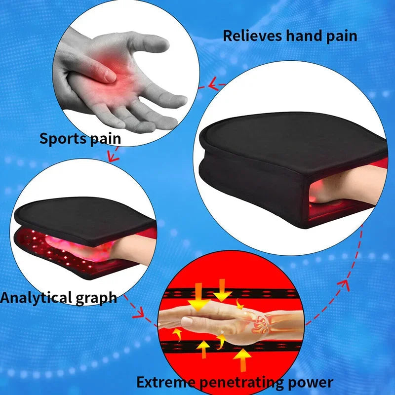 Hand Pain Relief Glove with Red Light Therapy – 360° Wraparound Comfort for Arthritis and Stiffness