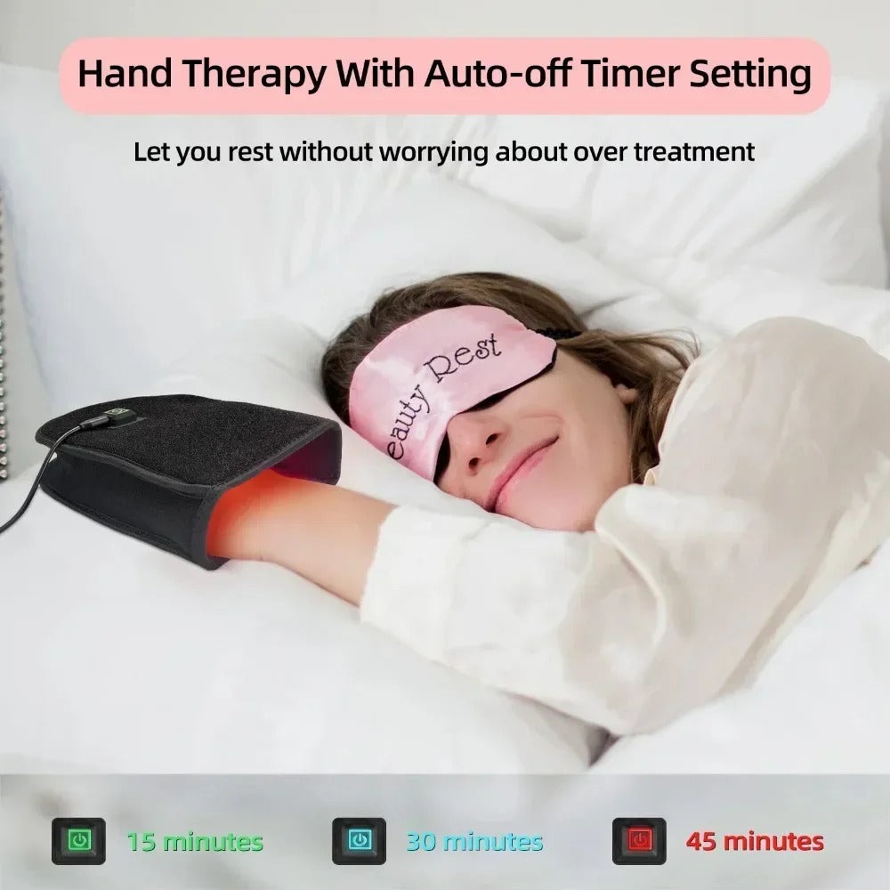 Hand Pain Relief Glove with Red Light Therapy – 360° Wraparound Comfort for Arthritis and Stiffness