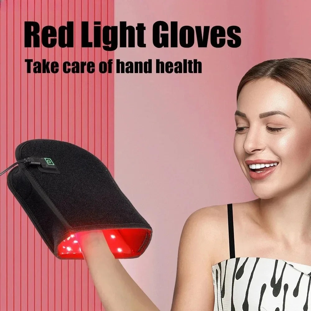 Hand Pain Relief Glove with Red Light Therapy – 360° Wraparound Comfort for Arthritis and Stiffness