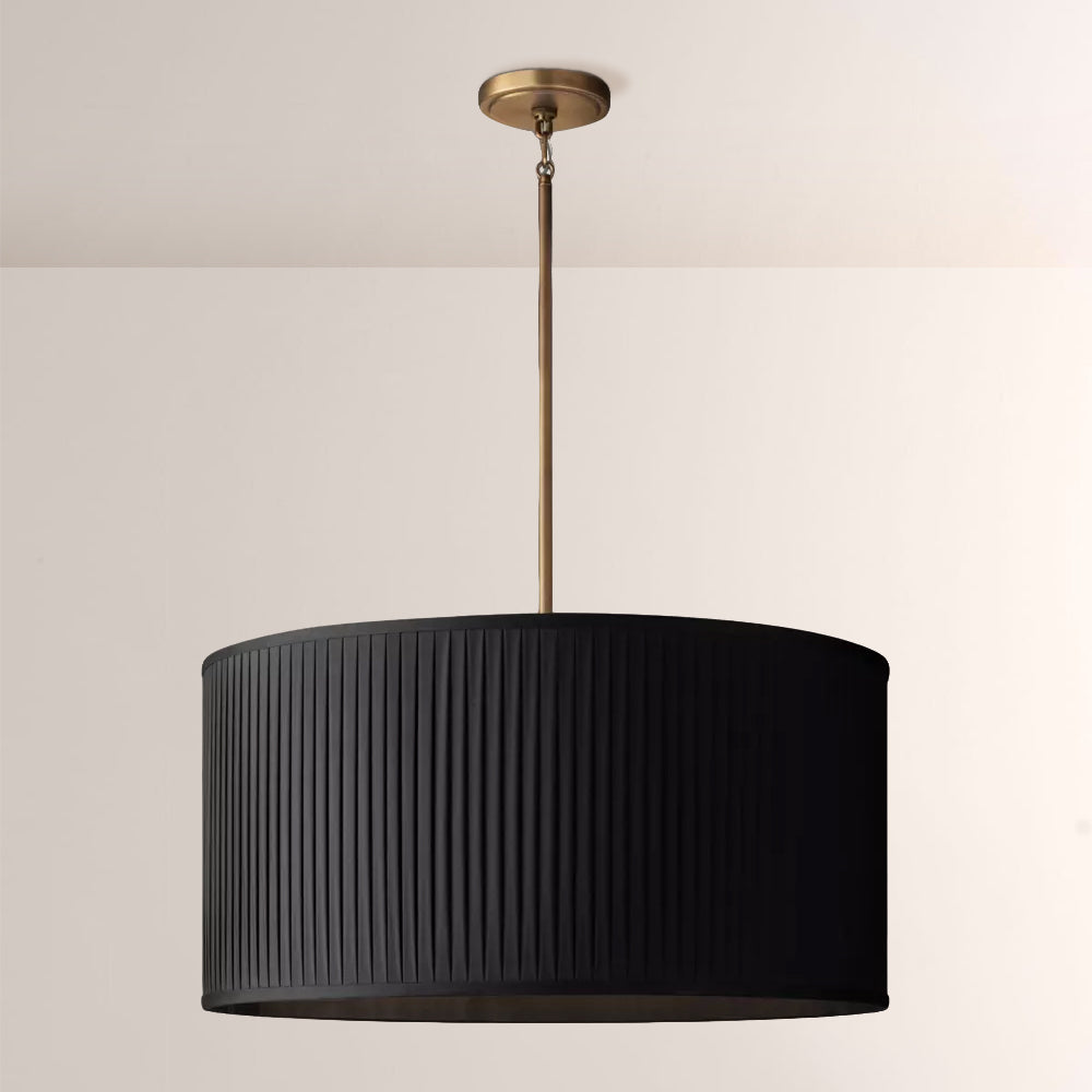 Sophisticated 3-Light Silk Shade Pendant Fixture