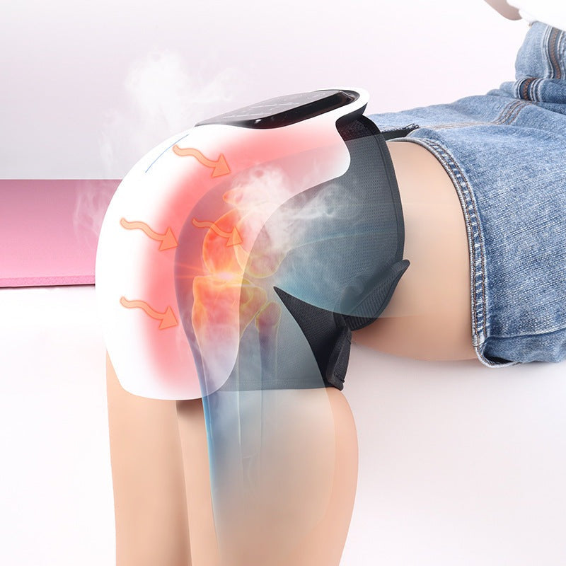 Portable Knee Massager with Heat and Red Light – USB Rechargeable Air Compression