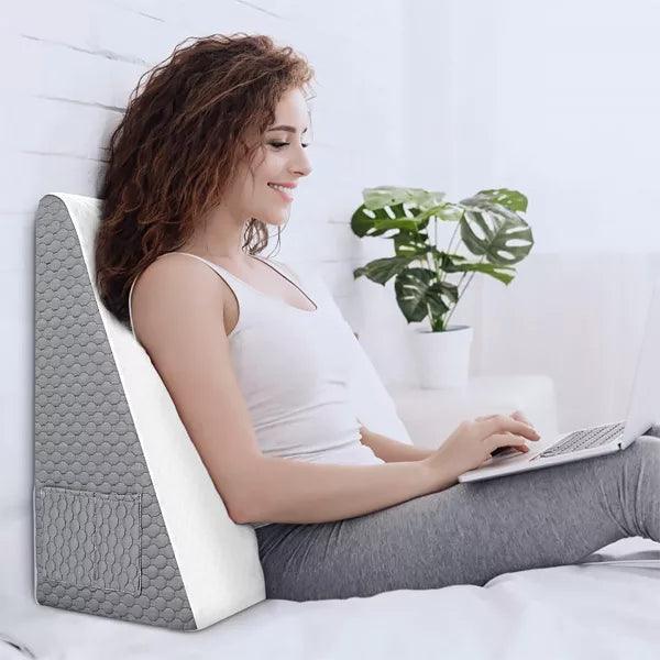 Memory Foam Reading Pillow with Removable Washable Cover - 50x50x26cm