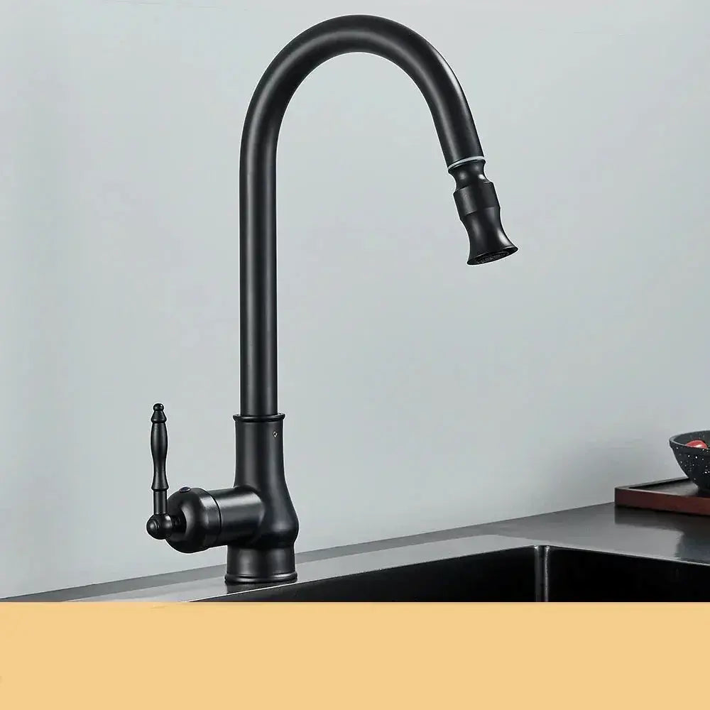 Classic Brass Kitchen Faucet with Swivel Spout