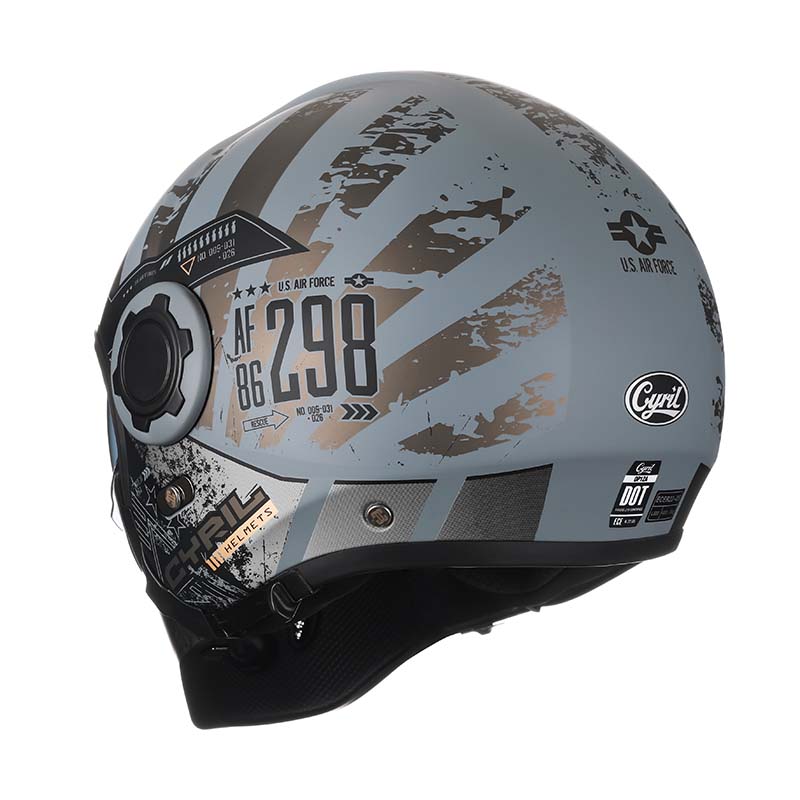 Vintage Motorcycle Helmet with Detachable Chin Guard – Retro Modular Design, DOT & ECE Certified