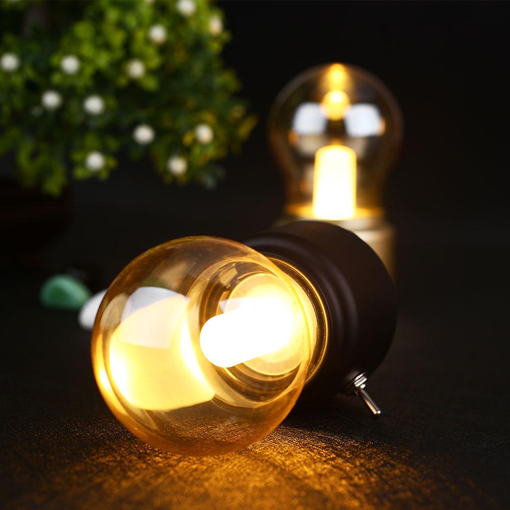 Vintage-Style Rechargeable LED Lamp with USB Charging Port