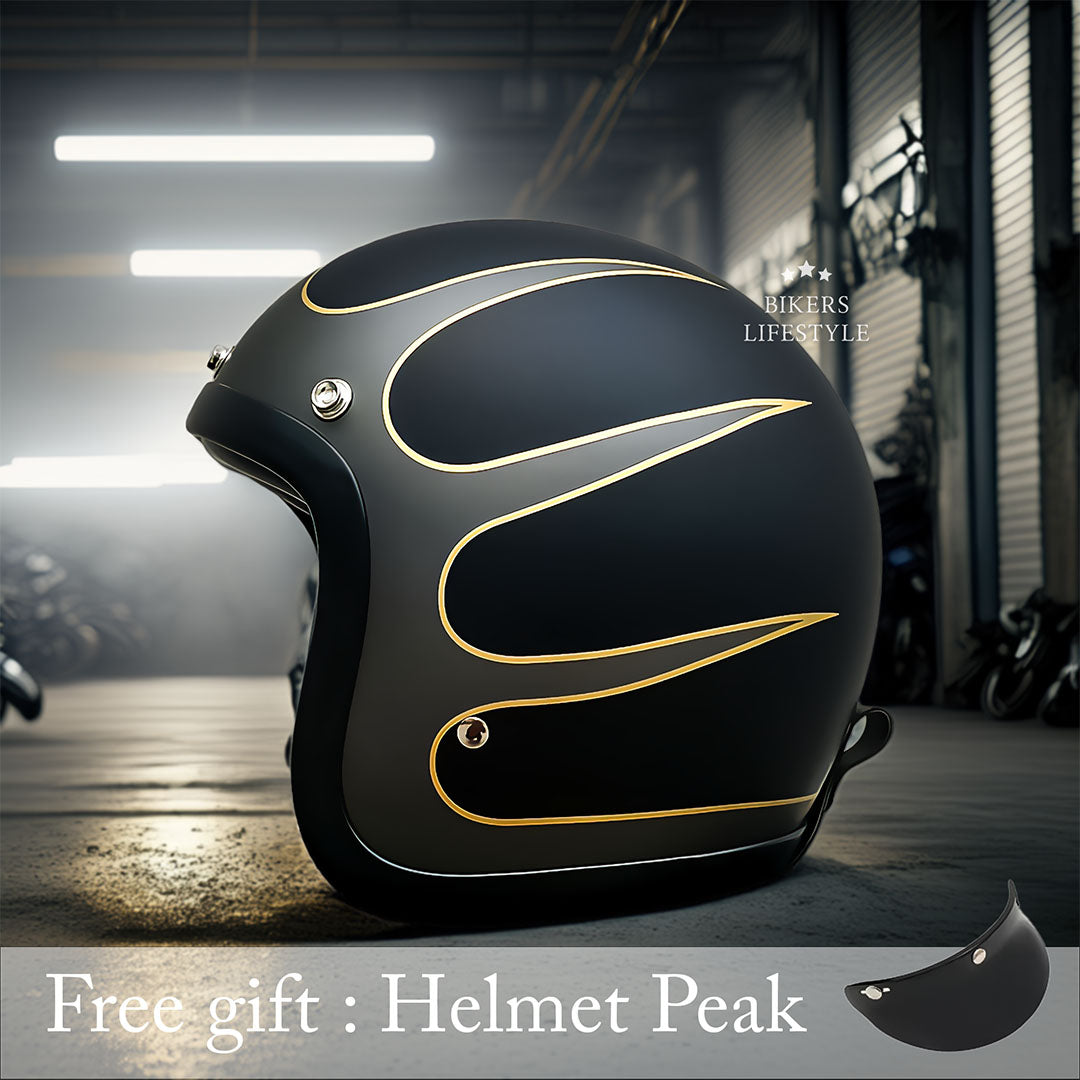 Lightweight Low Profile Motorcycle Helmet – Retro Style, DOT & ECE Approved