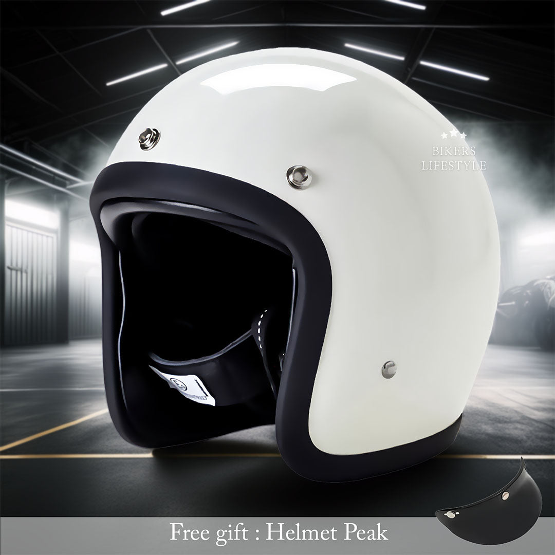 Lightweight Low Profile Motorcycle Helmet – Retro Style, DOT & ECE Approved