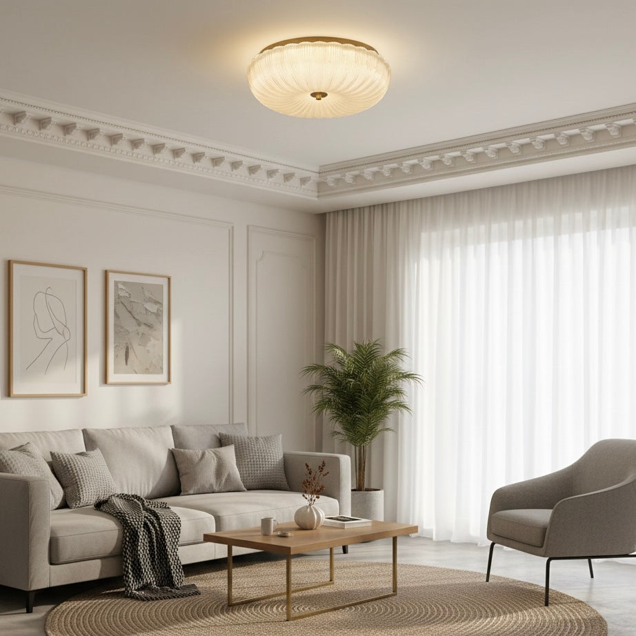 LED Ceiling Light - Flush Mount Fixture with Ripple Effect