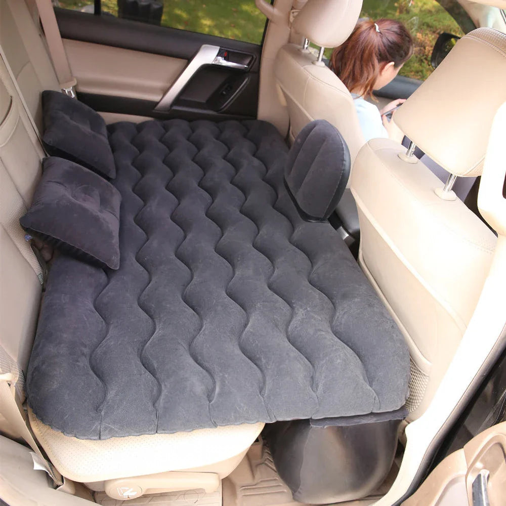 Inflatable Car Bed with Pillows & Repair Kit – Universal Travel Fit