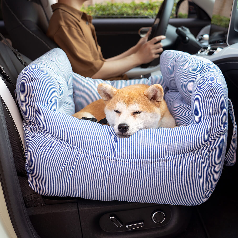 Adjustable Safety Straps Pet Car Seat Bed – Cozy Travel Bolster