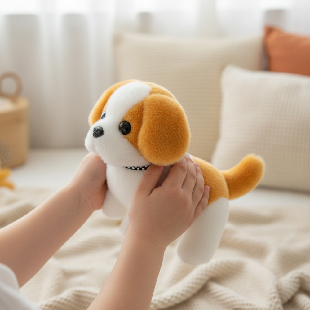 Responsive Plush Puppy Robot Toy for Engaging Play