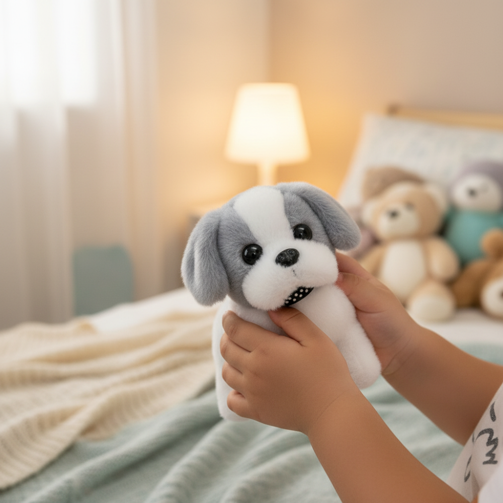 Responsive Plush Puppy Robot Toy for Engaging Play
