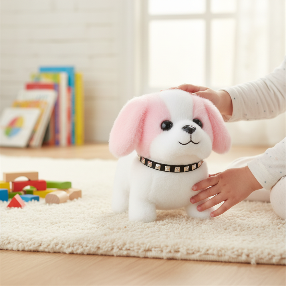 Responsive Plush Puppy Robot Toy for Engaging Play