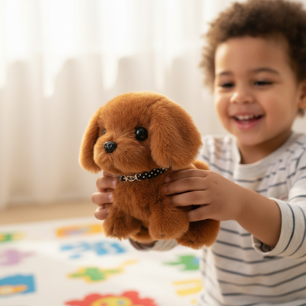 Responsive Plush Puppy Robot Toy for Engaging Play