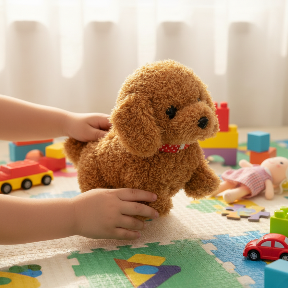 Responsive Plush Puppy Robot Toy for Engaging Play