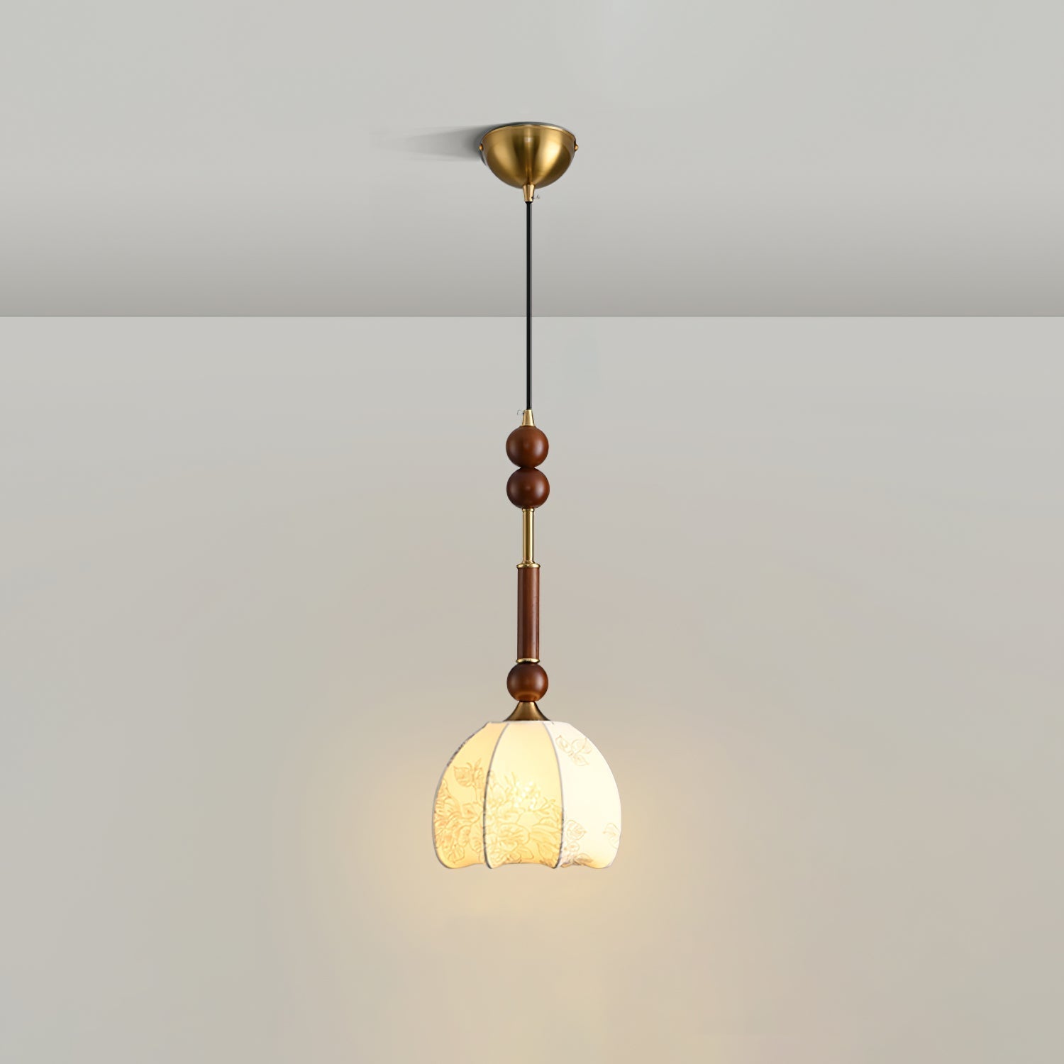 LuxeGlow Pendant Light with Cozy Glass Shade