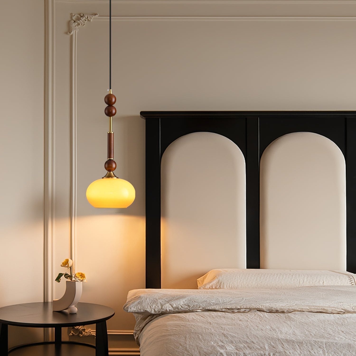 LuxeGlow Pendant Light with Cozy Glass Shade