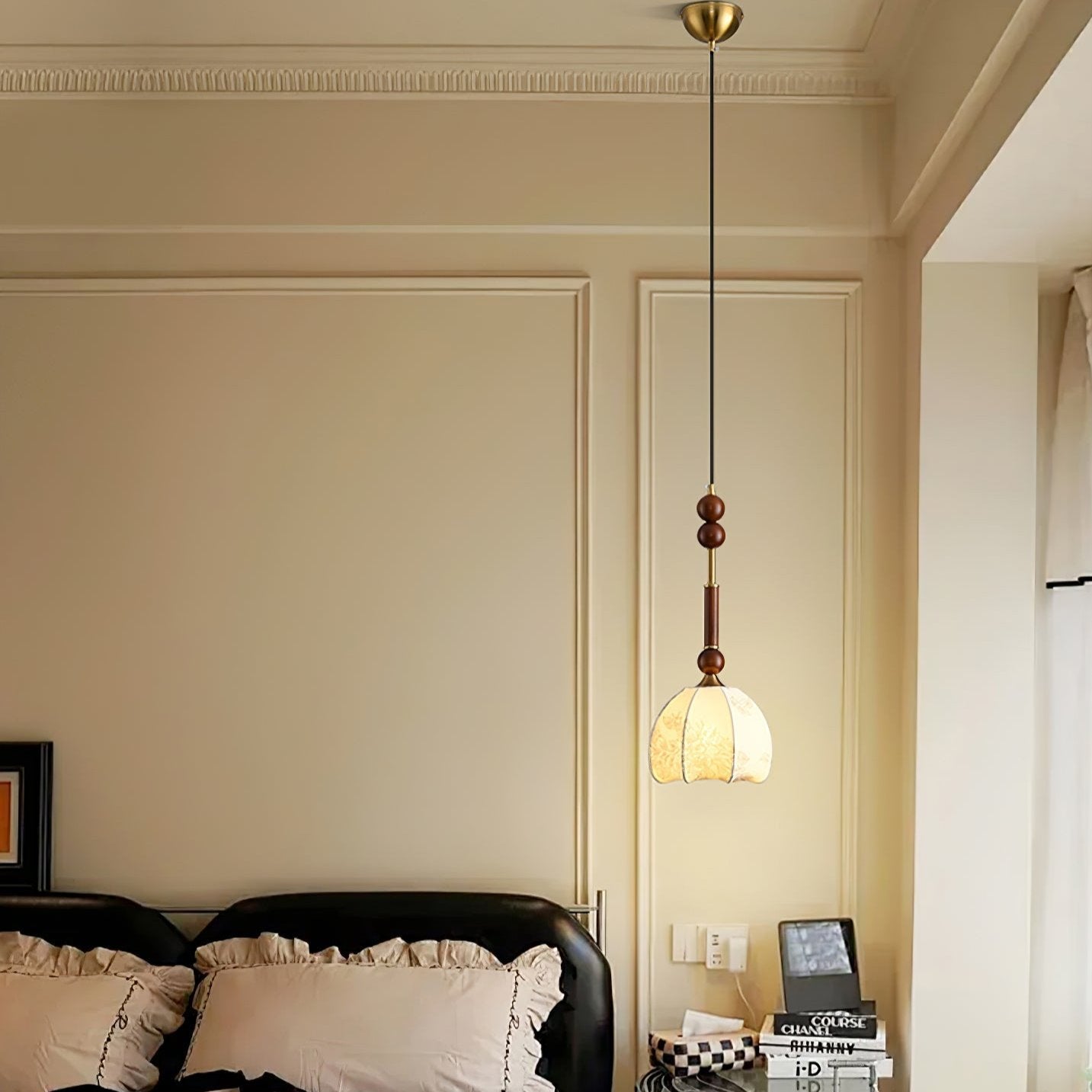 LuxeGlow Pendant Light with Cozy Glass Shade