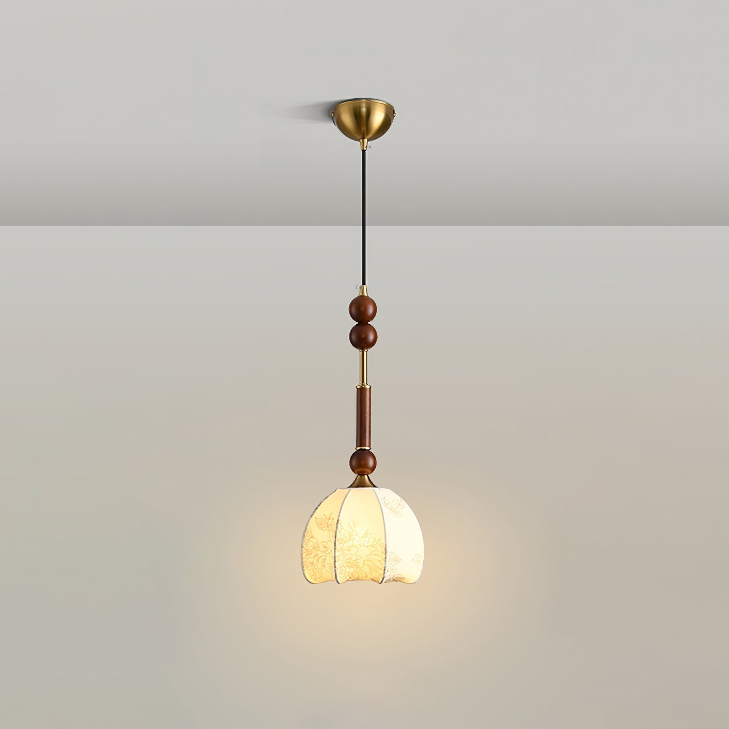 LuxeGlow Pendant Light with Cozy Glass Shade