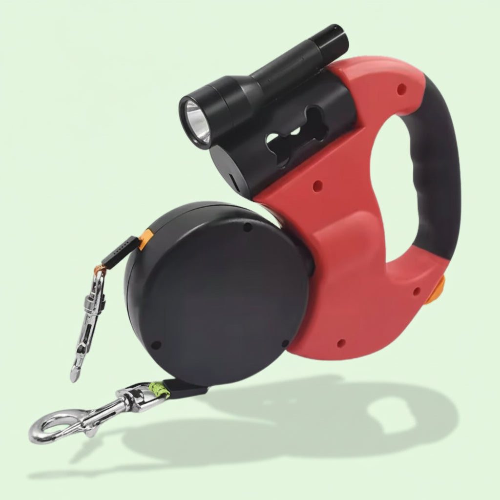 Tangle-Free Dual Leash for Two Dogs - Effortless Control