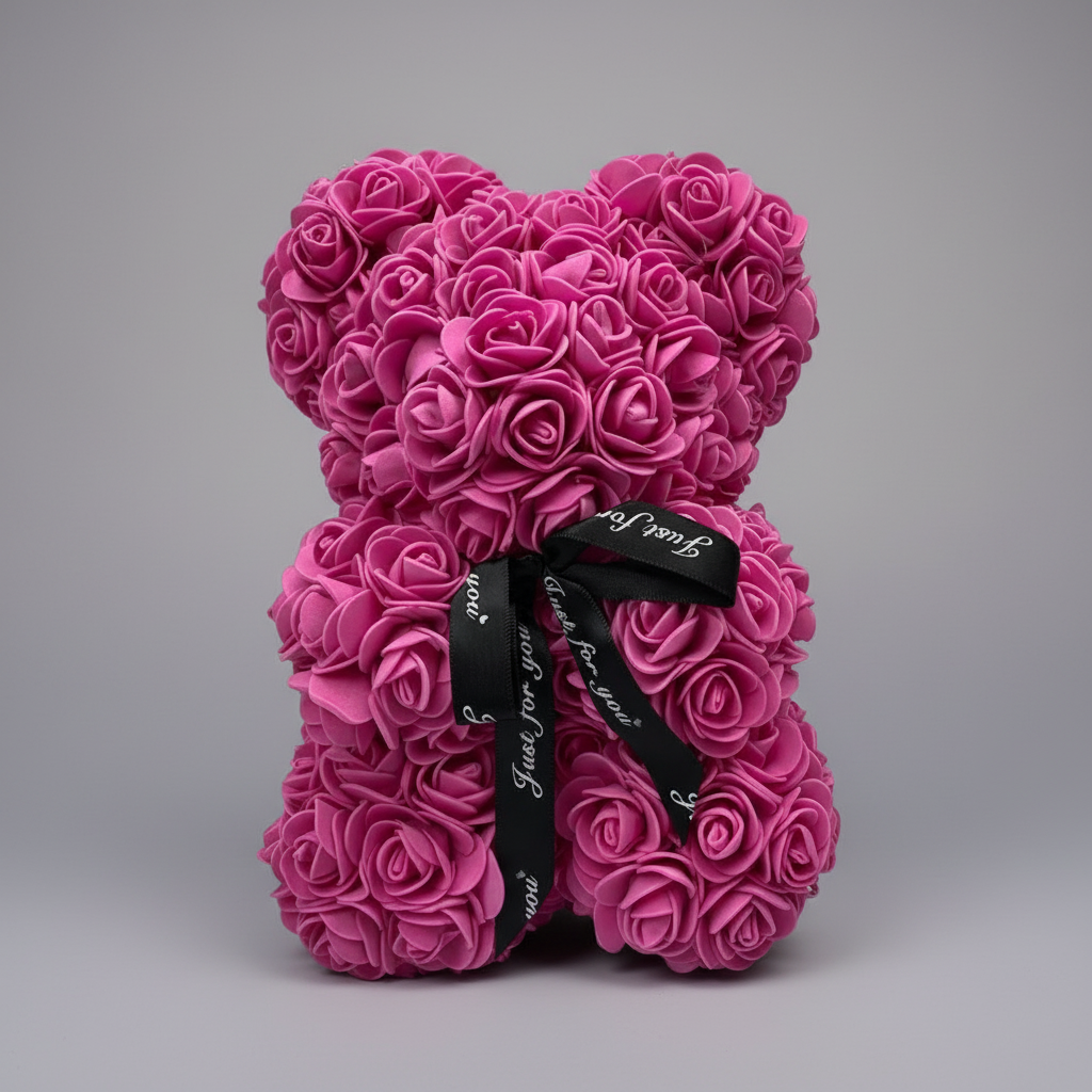 Blossom Teddy: Elegant Floral Keepsake for Special Occasions