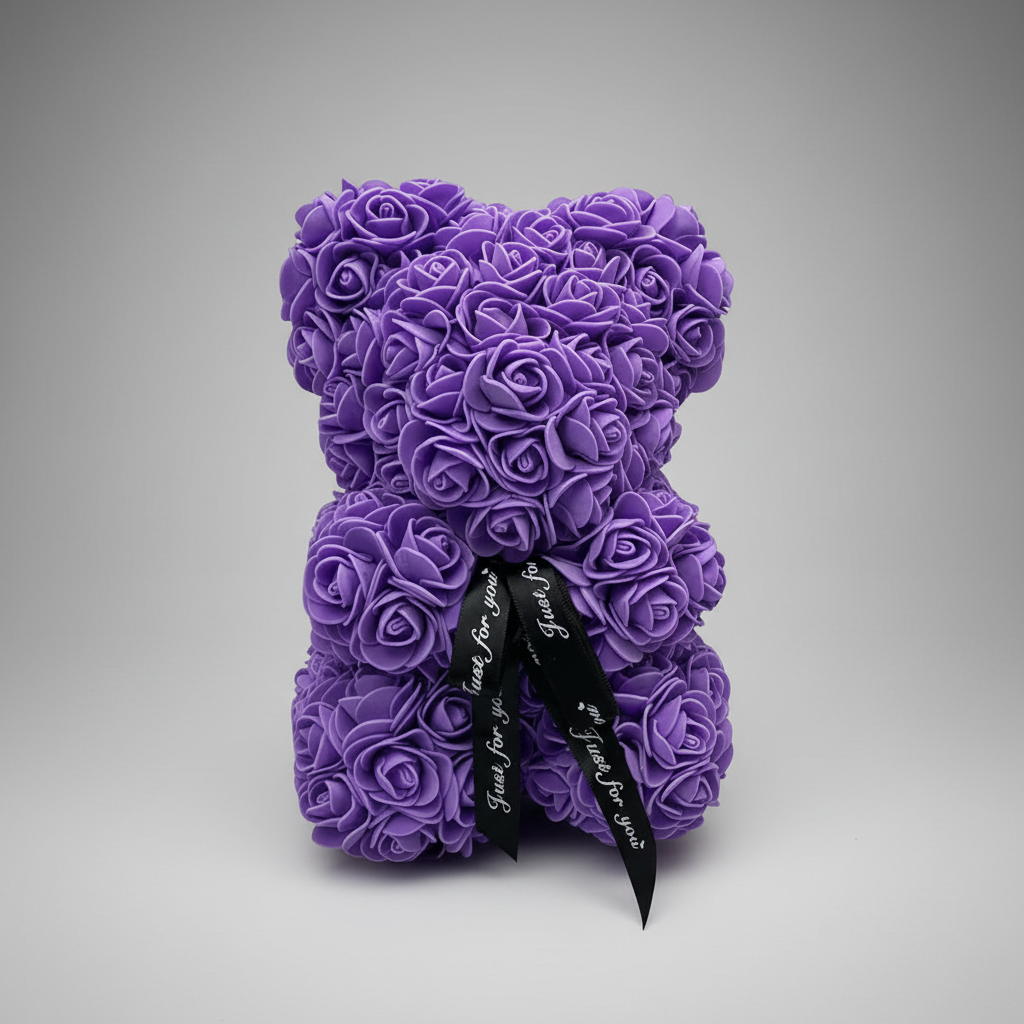 Blossom Teddy: Elegant Floral Keepsake for Special Occasions