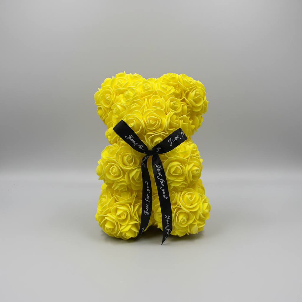 Blossom Teddy: Elegant Floral Keepsake for Special Occasions