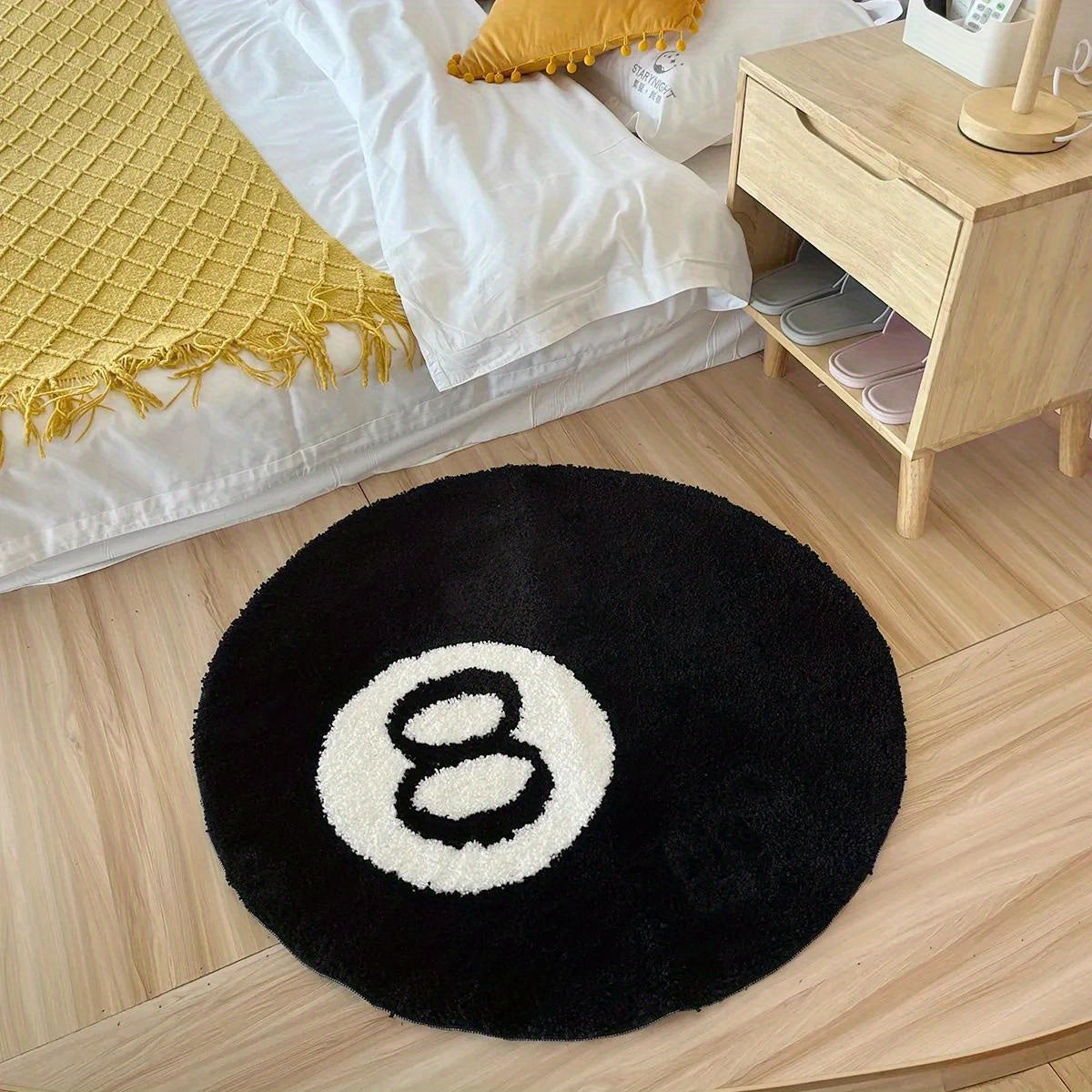 Bold 8-Ball Area Rug – Stylish Non-Slip Carpet for Any Room