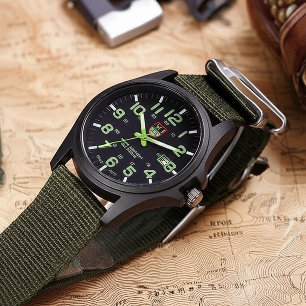 Waterproof Hiking Watch with Stopwatch and Night Light – Durable Outdoor Timepiece