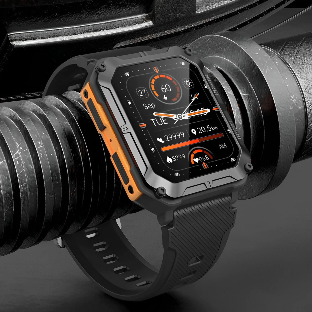 Durable Smartwatch with Heart Rate, Sleep Monitor & Blood Oxygen Tracking - 10-Day Battery Life, Weather Resistant